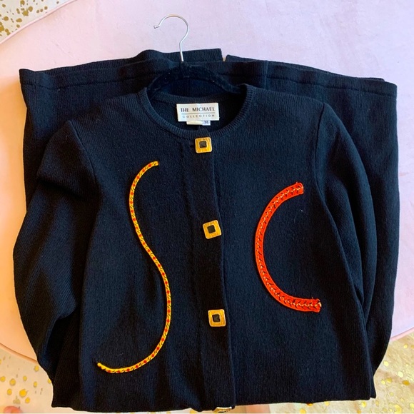 The Michael Collection Classic Knit Dress Black - Picture 3 of 5